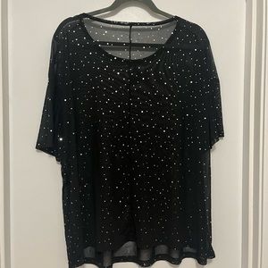 Black and sparkly shirt size XL worn once